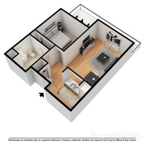 The Podium Apartments - Apartment Unit Floorplan D1