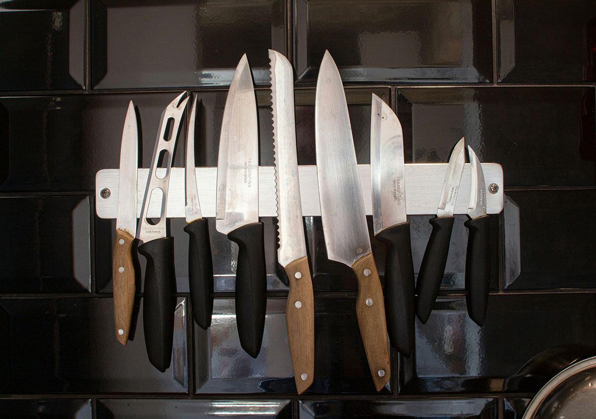 kitchen knife block storage